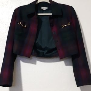 Vintage Plaid Skirt and Jacket Set